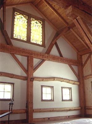 Restored timber frame barn